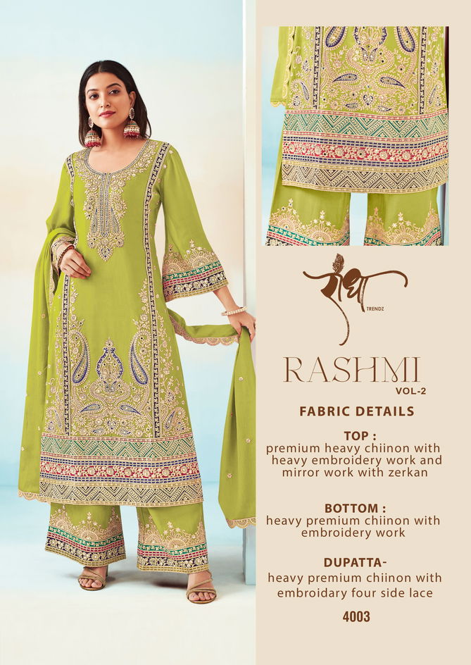 Rashmi Vol 2 Radha Trendz Embroidery Chinon Salwar Kameez Wholesale Market In Surat